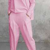 Completo da salotto da donna – Vestibilità rilassata – Maglia morbida – Pantaloni a gamba dritta