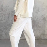 Completo da salotto da donna – Vestibilità rilassata – Maglia morbida – Pantaloni a gamba dritta