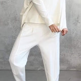 Completo da salotto da donna – Vestibilità rilassata – Maglia morbida – Pantaloni a gamba dritta