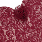 Abito lungo aderente con scollo all'americana in pizzo