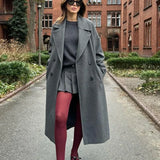 Cappotto con colletto alla Mao e grandi revers