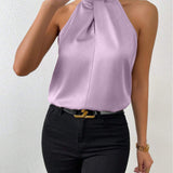 Elegante top con scollo all'americana per donna - Stile semplice - Perfetto per gli eventi