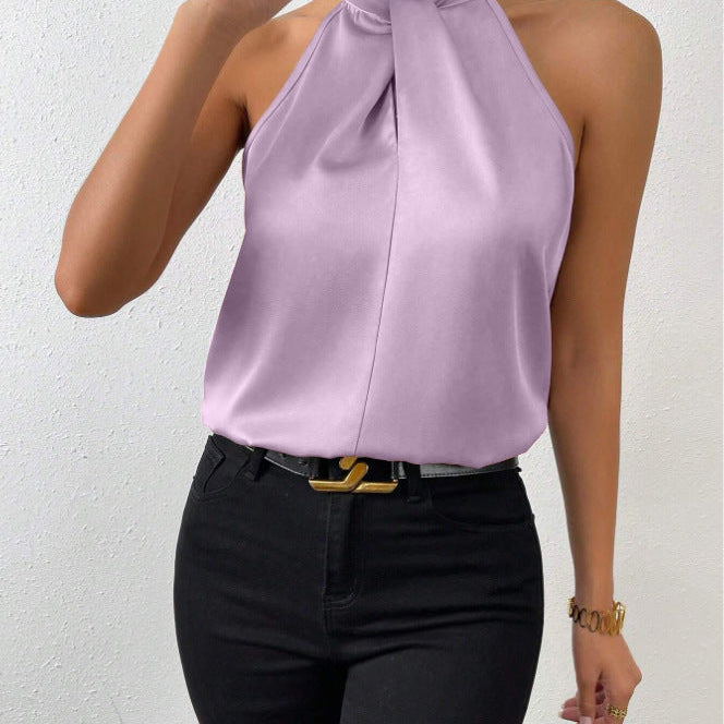 Elegante top con scollo all'americana per donna - Stile semplice - Perfetto per gli eventi