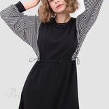 Abito a maniche lunghe con coulisse in vita