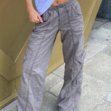 Jeans larghi grunge Y2K a vita bassa