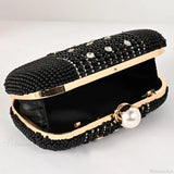 Pochette da sera di lusso con perline e diamanti
