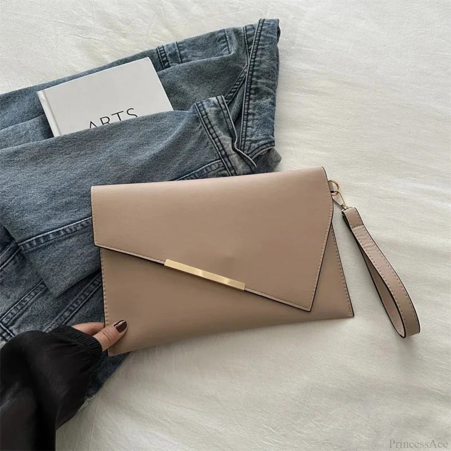 Pochette da polso di lusso in pelle PU