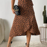 Gonna avvolgente da donna - Taglio svasato - Lunghezza midi - Stile leggero ed elegante