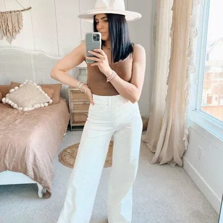 Jeans a gamba larga a vita alta da donna - Vestibilità ampia - Comodità ed eleganza senza tempo