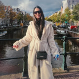 Soprabito in pelliccia di visone con cintura Neo Mint