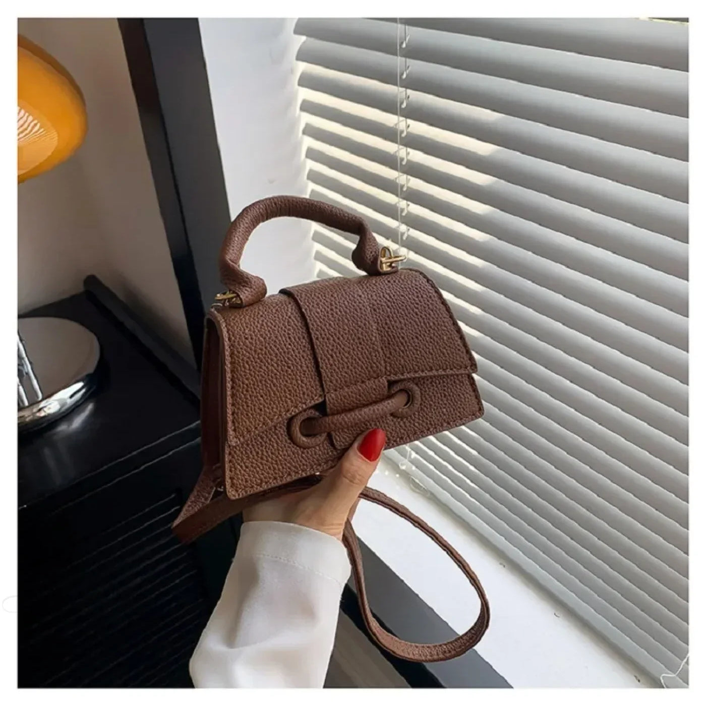 Borsa a tracolla mini in pelle PU, borsa da donna firmata