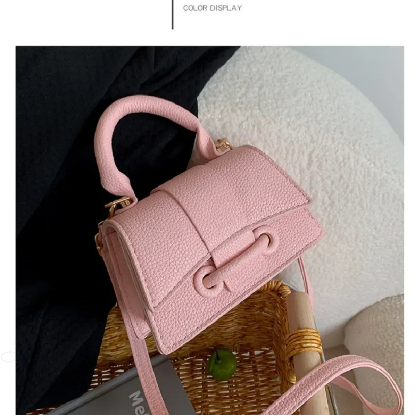 Borsa a tracolla mini in pelle PU, borsa da donna firmata