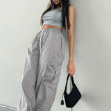 Pantaloni cargo con tasche rilassate