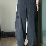 Pantaloni cargo multitasche in denim retrò