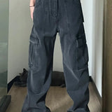 Pantaloni cargo multitasche in denim retrò