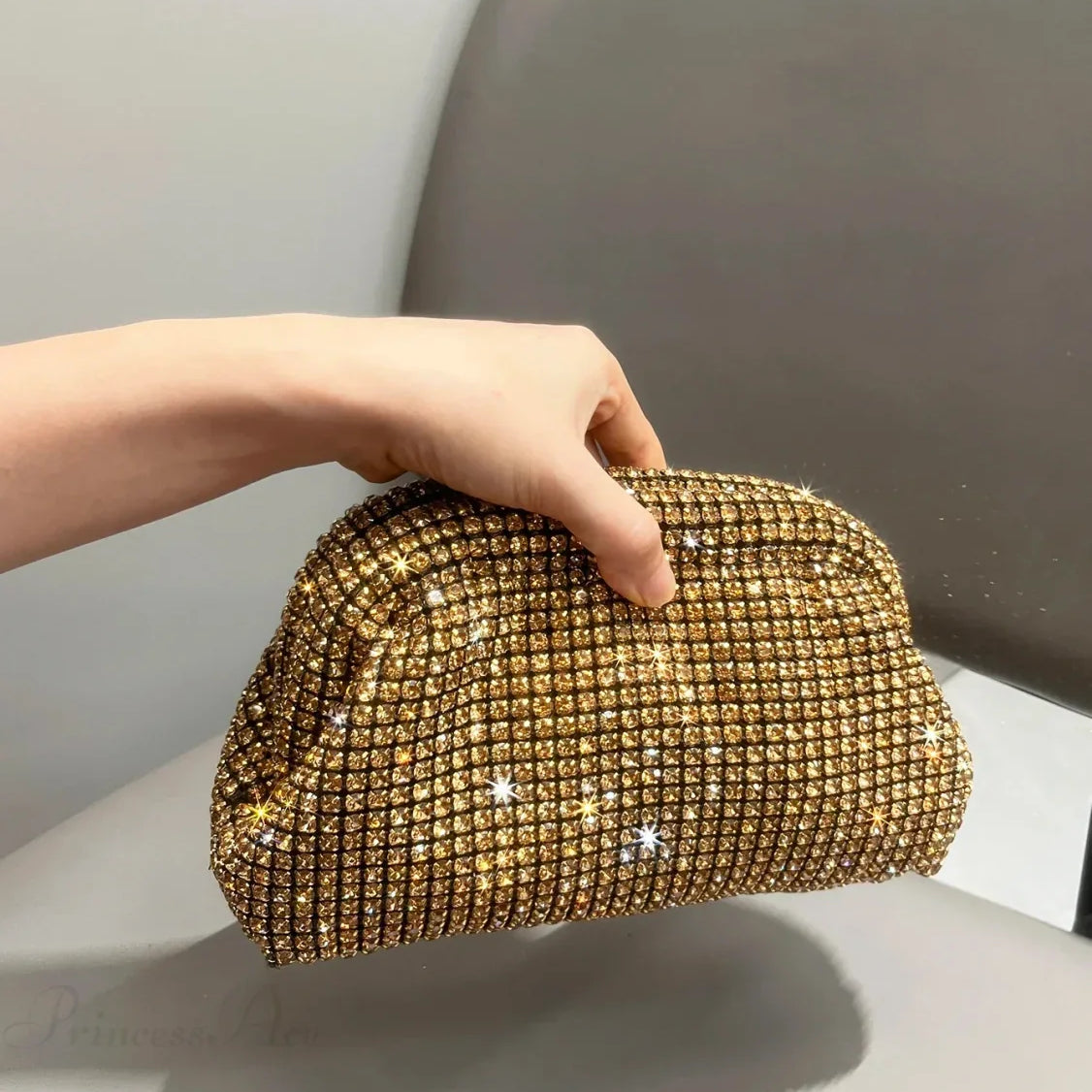 Borsa da sera con pochette di design con strass