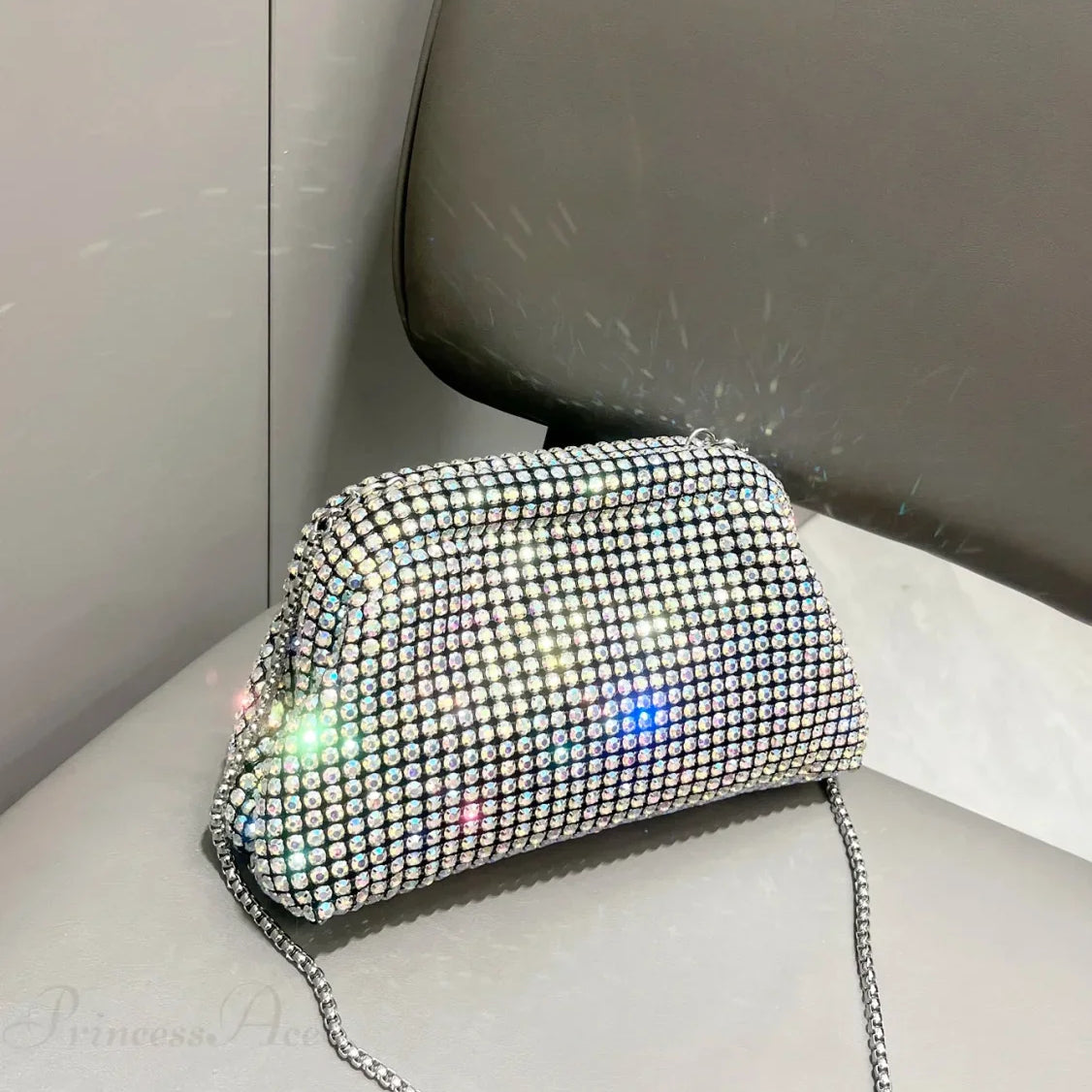 Borsa da sera con pochette di design con strass