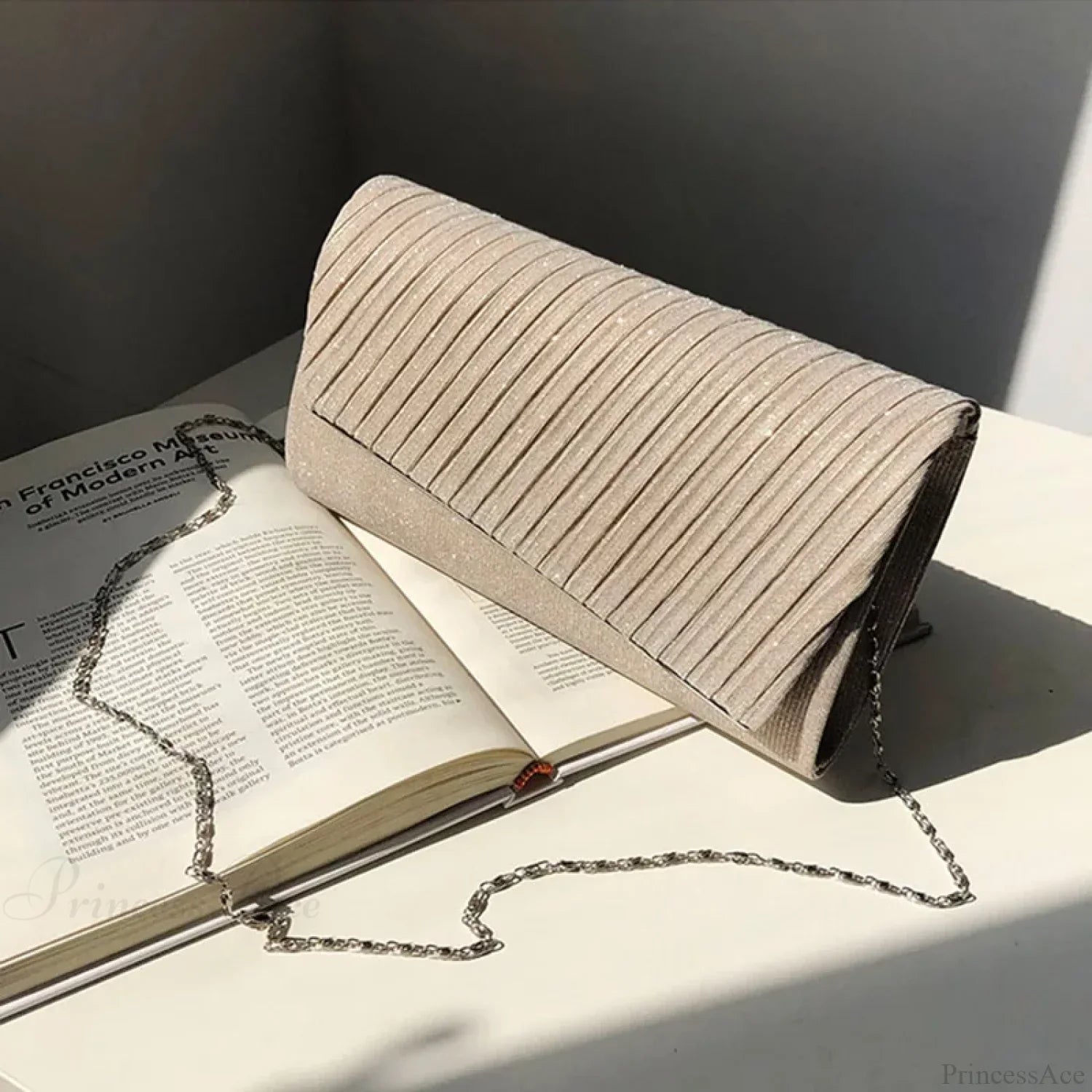 Pochette da polso con paillettes per feste di matrimonio