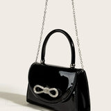 Borsa da sera con pochette in cristallo e paillettes