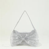 Borsa da sera con fiocco di strass lucido