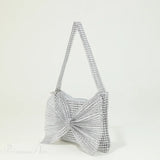 Borsa da sera con fiocco di strass lucido