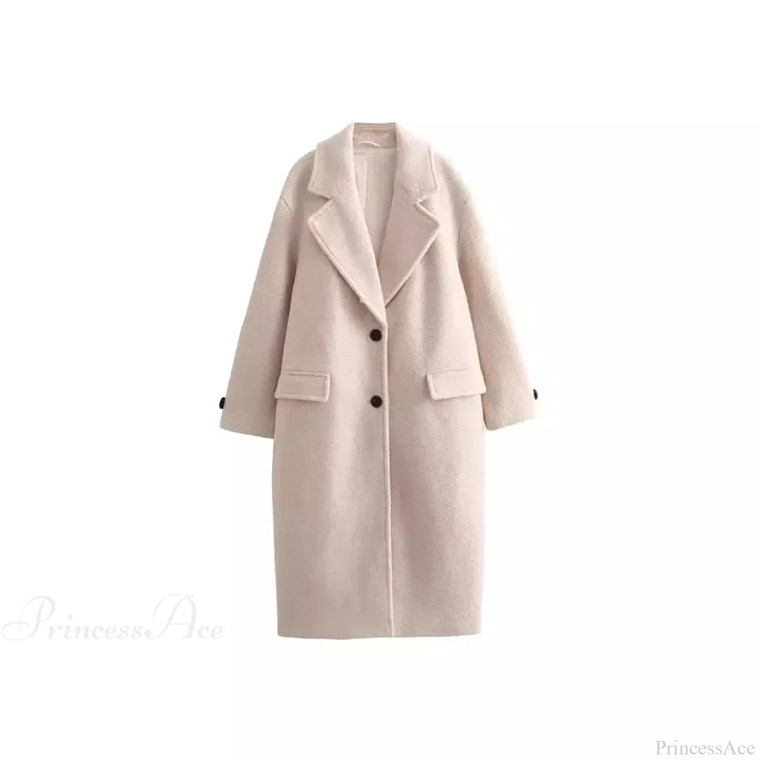 Cappotto monopetto casual in lana