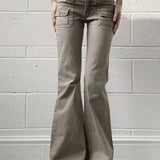 Pantaloni cargo skinny a vita bassa vintage bootcut