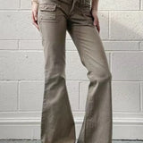 Pantaloni cargo skinny a vita bassa vintage bootcut