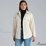 Giacca-camicia con cintura in similpelle di Sleek Trends