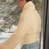 Cardigan in maglia con vita stretta e pannelli in tinta unita