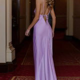 Abito lungo aderente formale solido