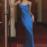 Abito lungo aderente formale solido