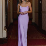 Abito lungo aderente formale solido