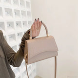 Borsa a mano con tracolla e manico superiore in similpelle PU di design casual