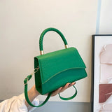 Borsa a mano con tracolla e manico superiore in similpelle PU di design casual