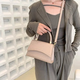 Borsa a mano con tracolla e manico superiore in similpelle PU di design casual