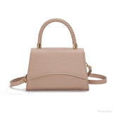 Borsa a mano con tracolla e manico superiore in similpelle PU di design casual