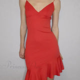 Abito midi estivo senza maniche con volant e spalline sottili per feste in discoteca