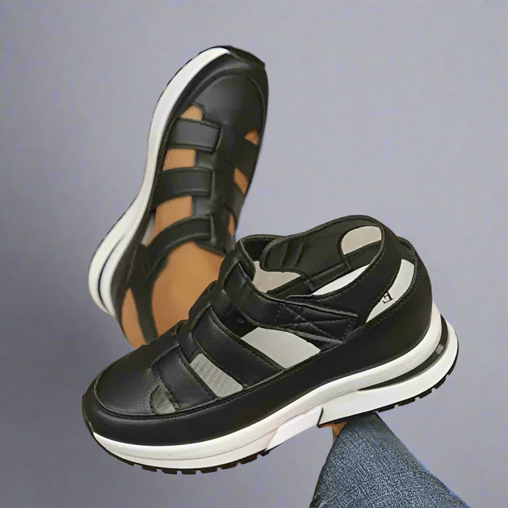 Sandali da donna – Suola con zeppa – Cinturini regolabili – Comfort ortopedico