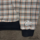 Felpa con cappuccio reversibile a quadri in stile street