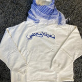 Felpa con cappuccio e foulard alla moda da strada