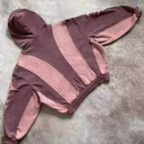 Felpa con cappuccio ampia Street Y2K Collage