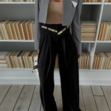 Cappotto corto retrò su misura a righe con collo alto