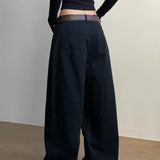 Pantaloni cargo strutturati su misura a gamba larga