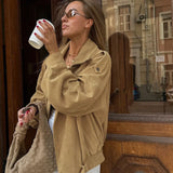 Cappotto elegante in stile giacca scamosciata