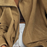 Cappotto elegante in stile giacca scamosciata