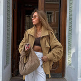 Cappotto elegante in stile giacca scamosciata