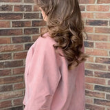 Giacca casual elegante in pelle scamosciata a maniche lunghe