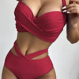 Completo due pezzi con allacciatura posteriore e stampa tie-dye