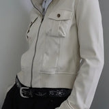 Giacca utility tinta unita con colletto rialzato e tasca e cintura in vita